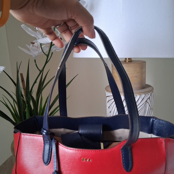 Ralph Lauren Red and Navy Women's Bag - Picture 4 of 16